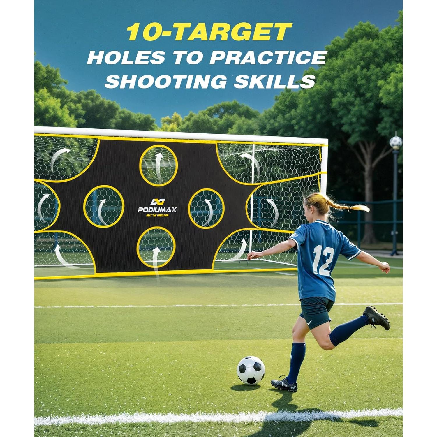 Red de Objetivo de Fútbol PodiuMax 4.88x2.13m con 10 Zonas
