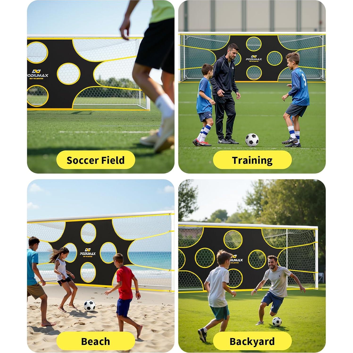 Red de Objetivo de Fútbol PodiuMax 4.88x2.13m con 10 Zonas