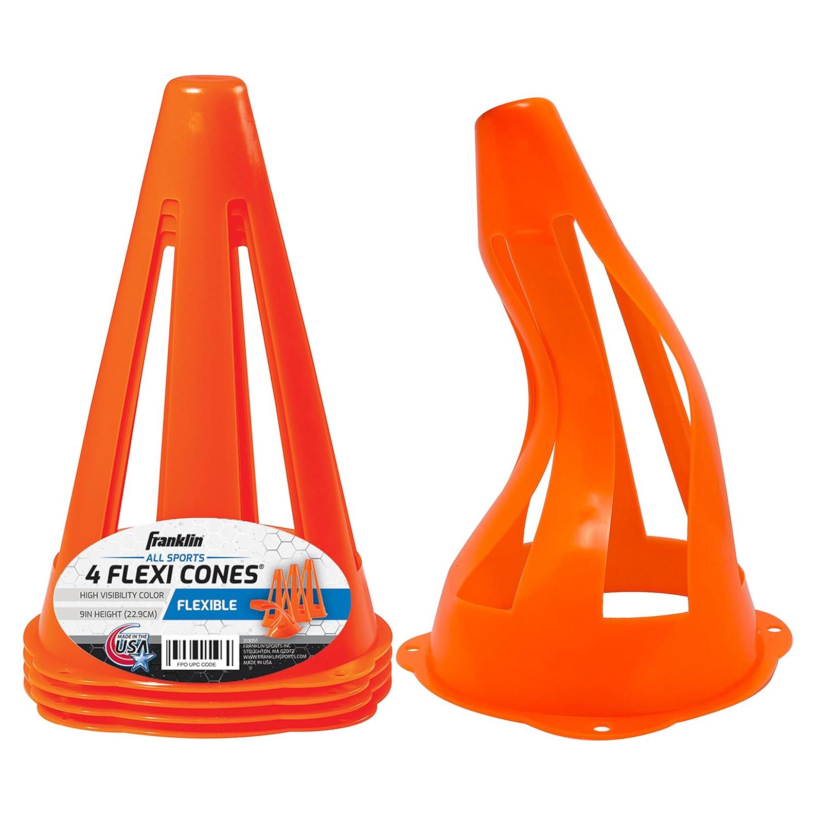 Conos de Fútbol Flexibles Franklin Sports 23 cm - Paquete de 4