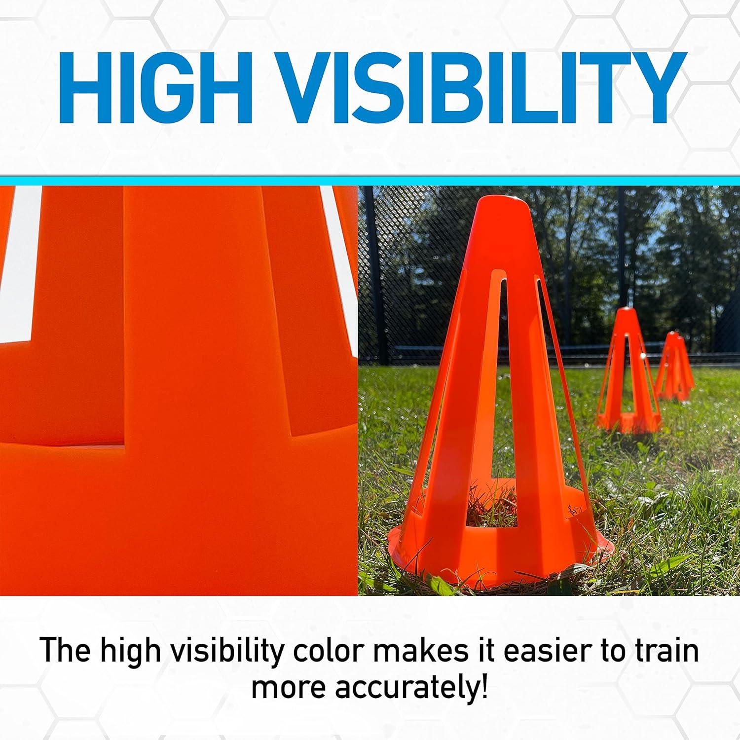 Conos de Fútbol Flexibles Franklin Sports 23 cm - Paquete de 4