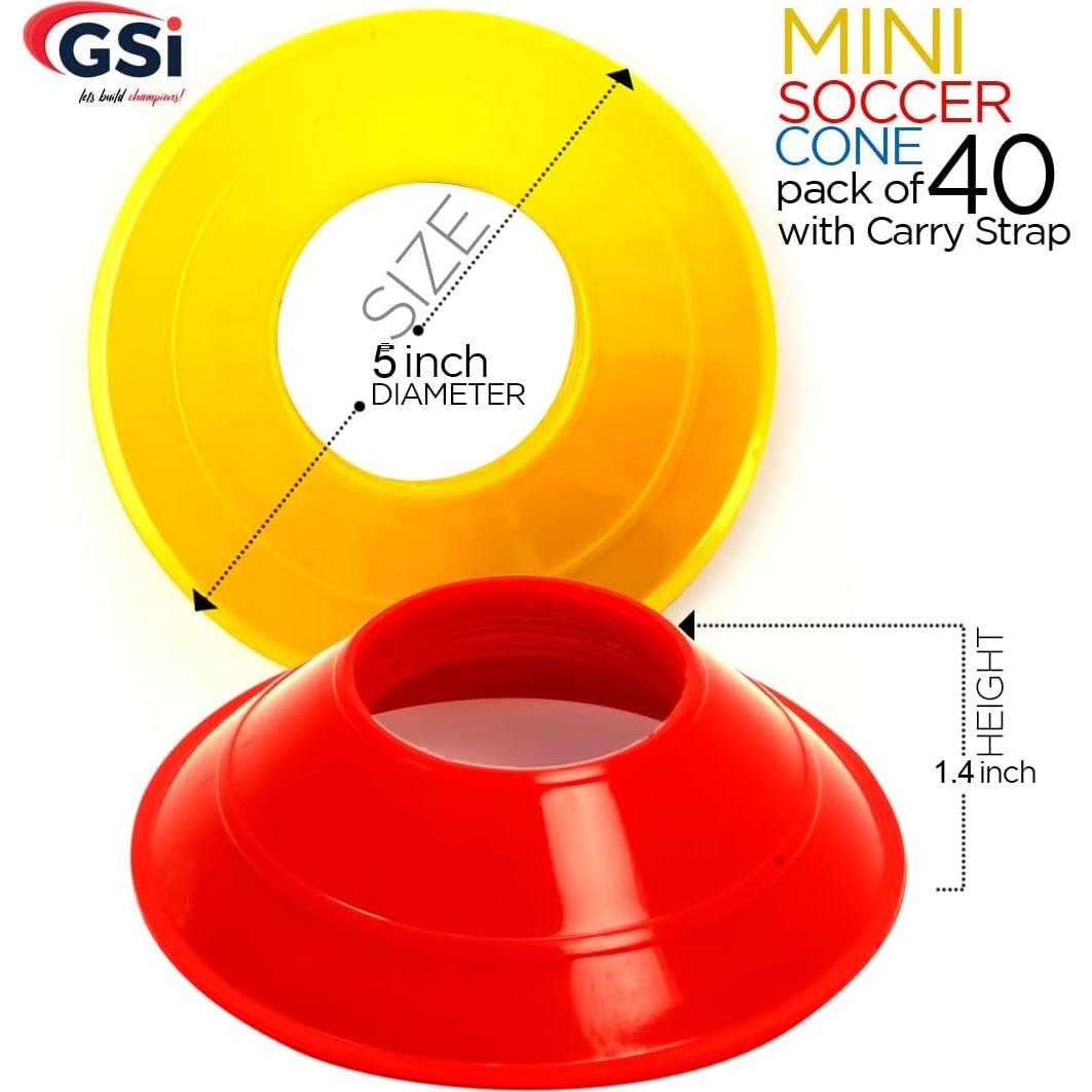 Conos de Entrenamiento GSi - Paquete de 40 Conos Multicolor