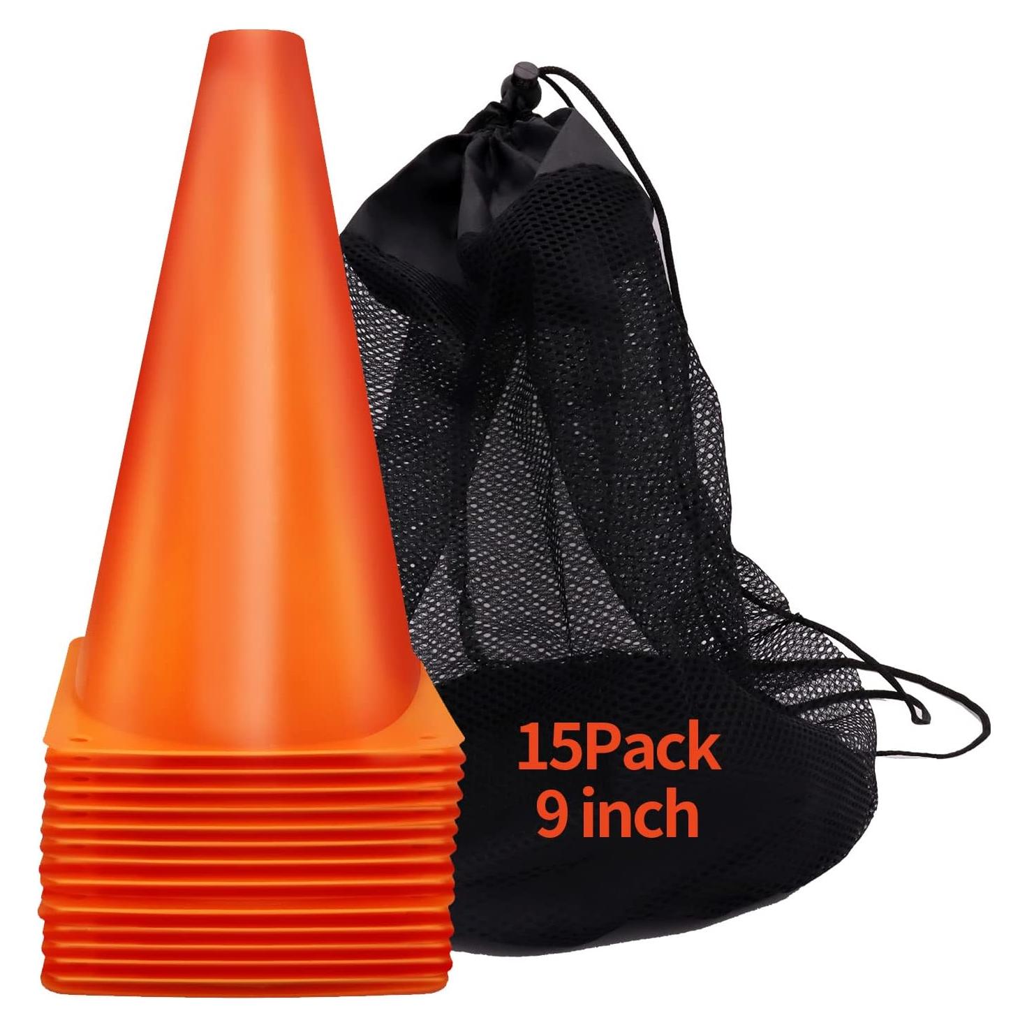 Conos Deportivos Naranjas MIVERYEA 23 cm - Paquete de 15 Unidades