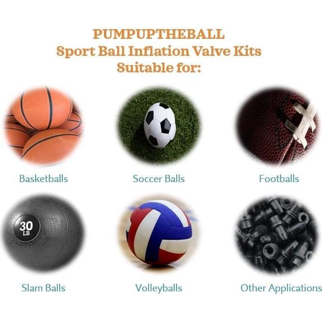 Kit de Válvulas de Inflación PumpUpTheBall para Pelotas Deportivas - 10 Reemplazos