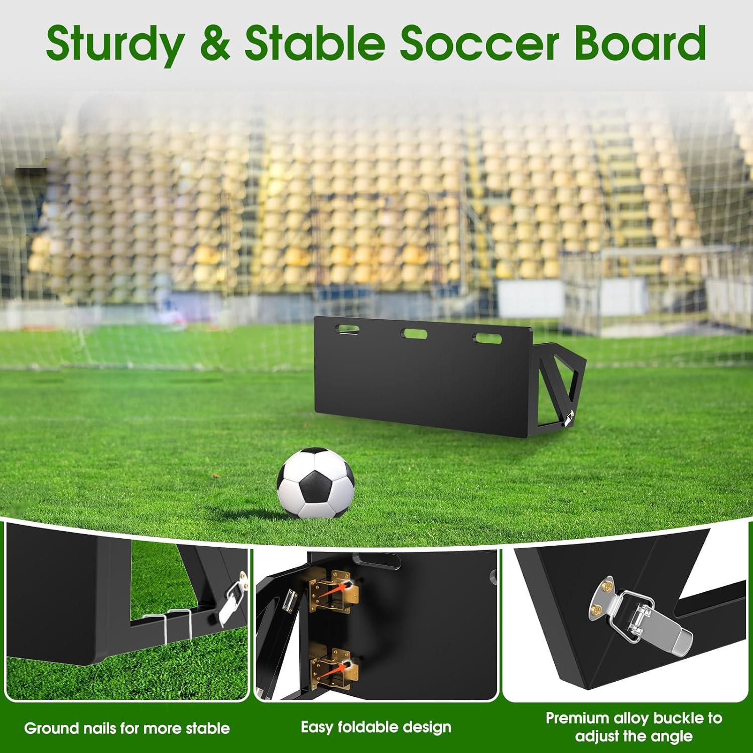 Tablero de Rebote de Fútbol RINREA 81x30 cm Plegable 3 Ángulos