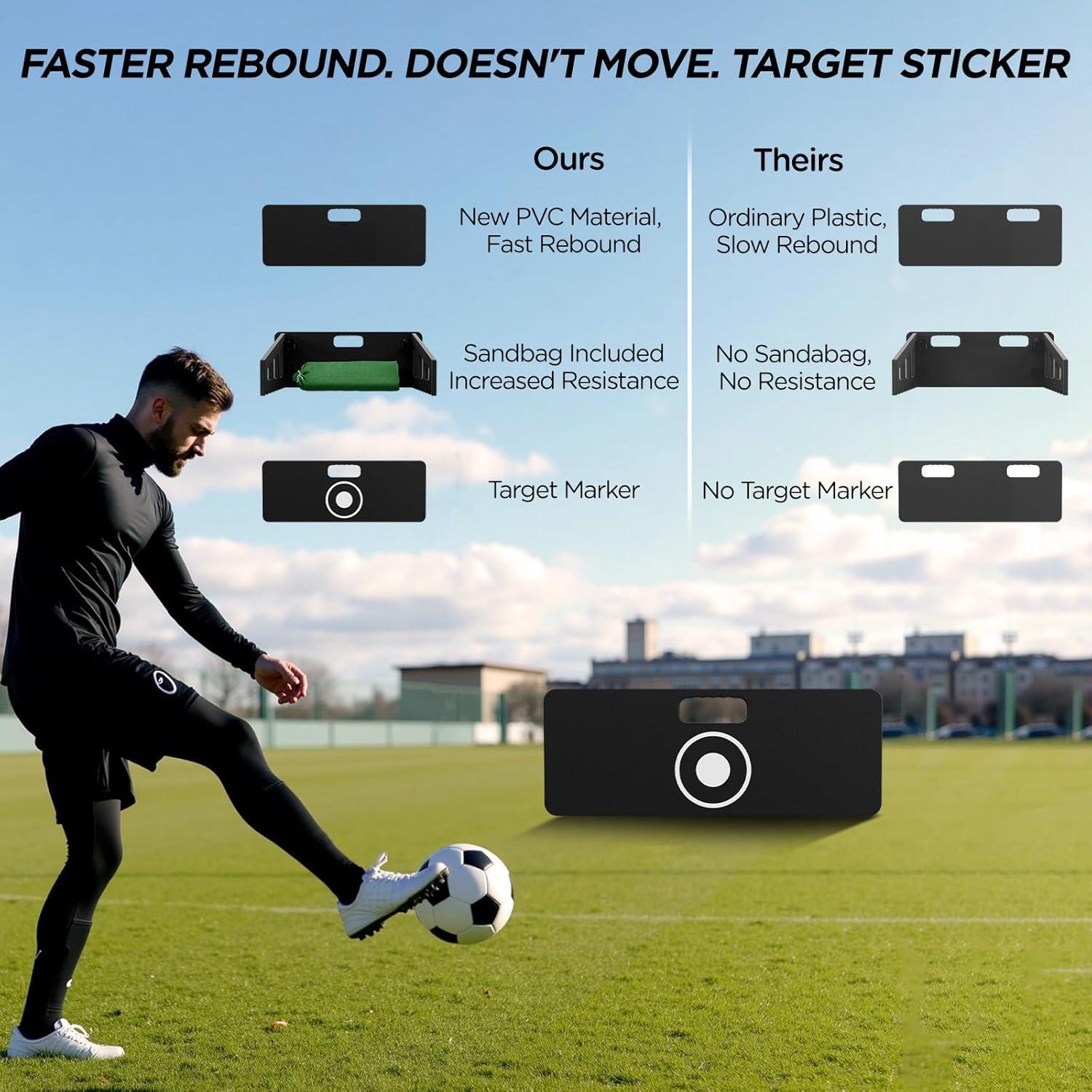 Entrenador de Fútbol ZVFOTN XY-Reboteador 2 Vías para Agilidad