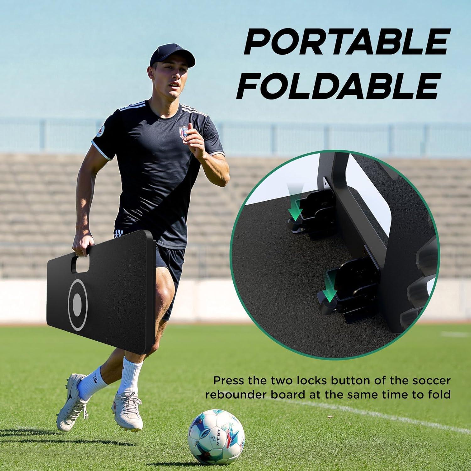 Entrenador de Fútbol ZVFOTN XY-Reboteador 2 Vías para Agilidad