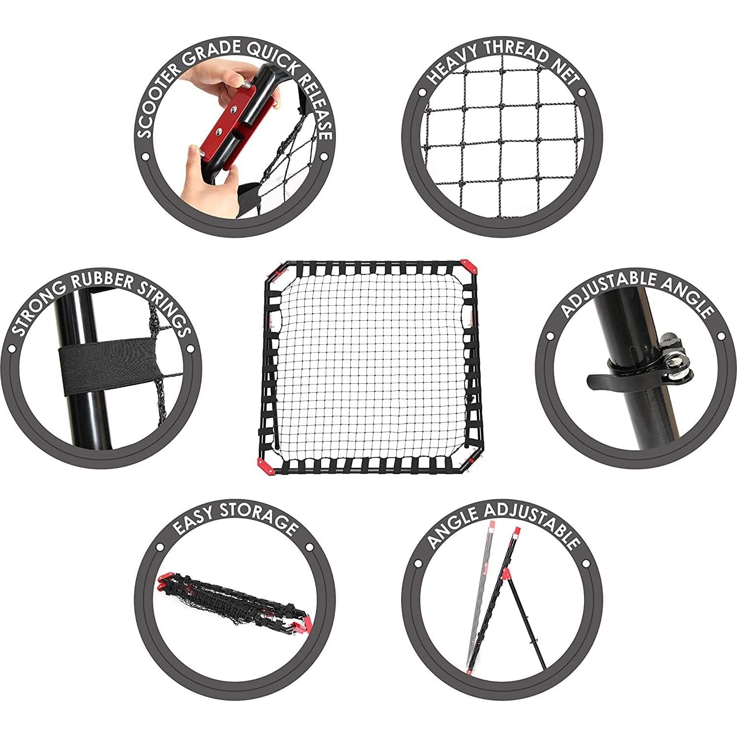 Rebotador de Fútbol NET PLAYZ 1.22m x 1.22m Ajustable