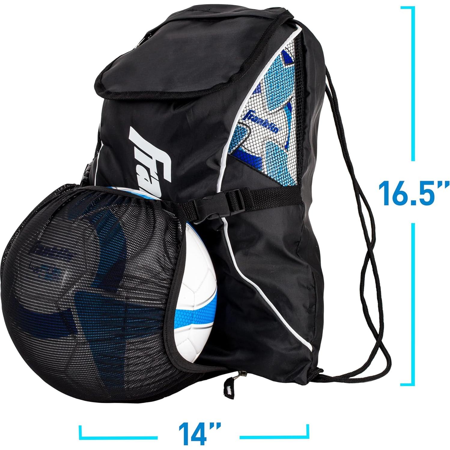 Mochila de Fútbol Franklin Sports Deluxe con Soporte para Balón