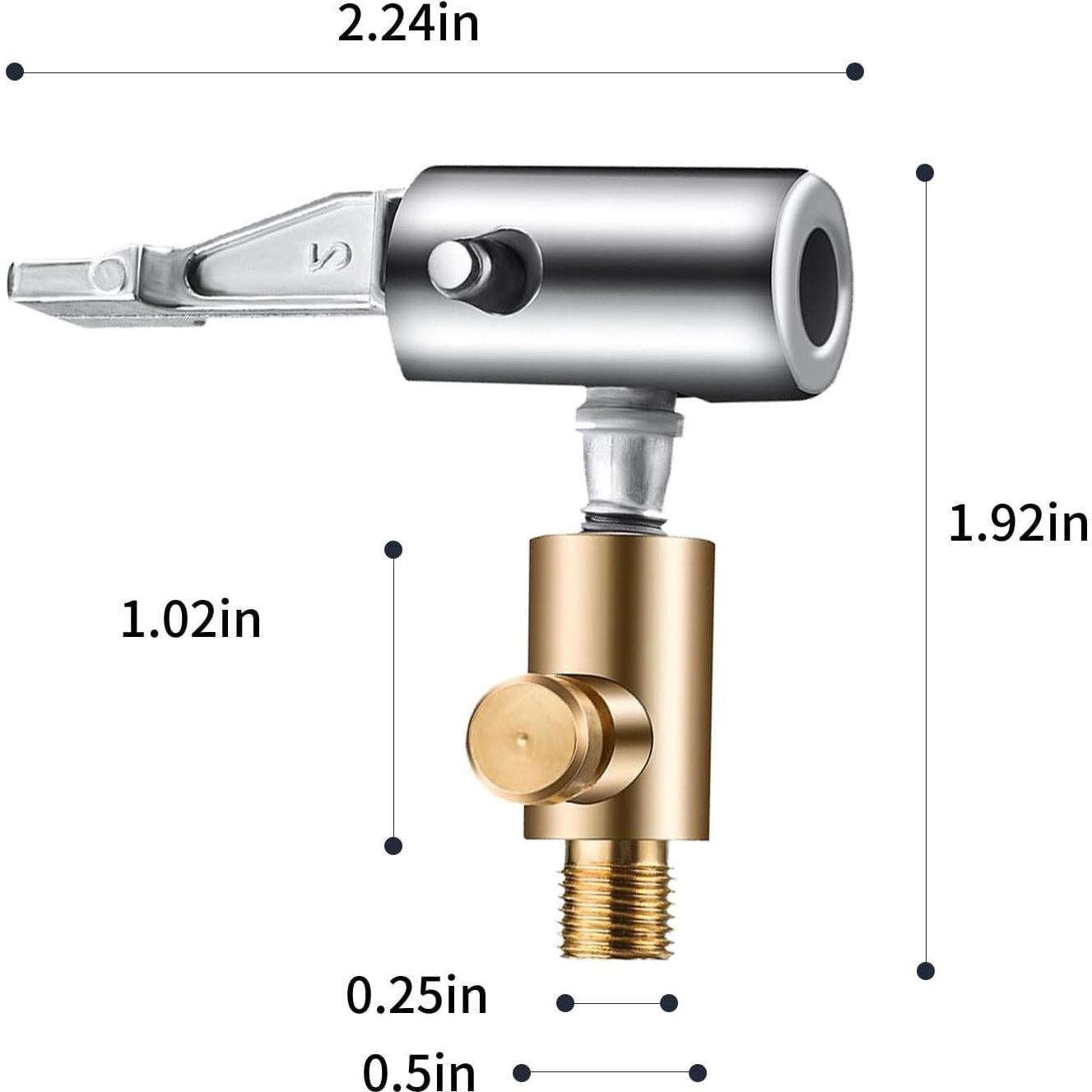 Adaptador de Manguera Inflador Neumáticos Wmavale 90° Metal
