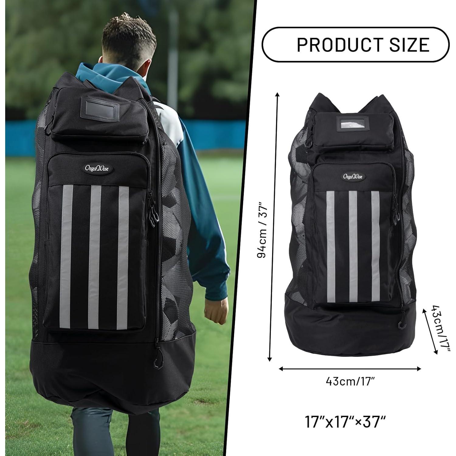 Bolsa de Balón de Fútbol XXL OrgaWise | Tela Oxford 600D | 15 Balones