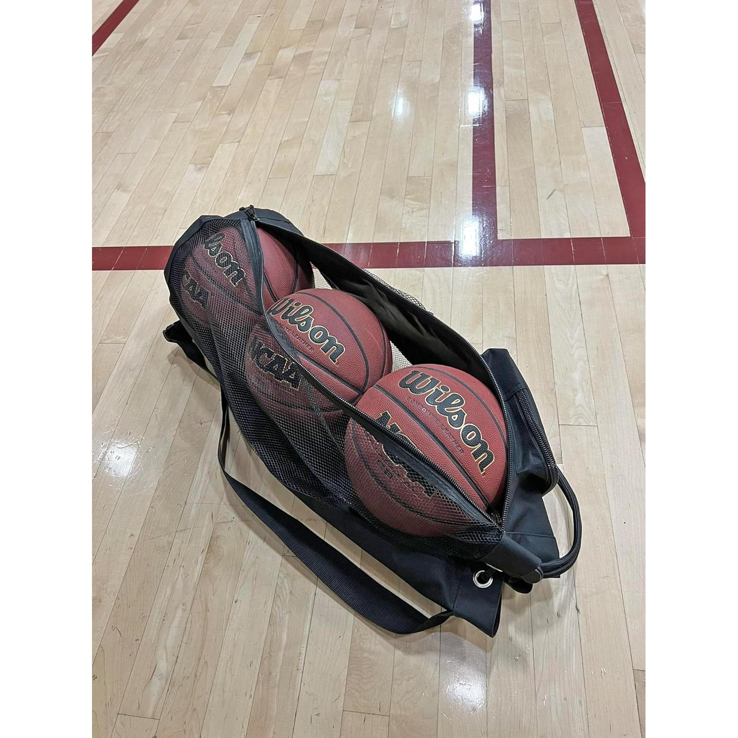 Bolsa Deportiva HOTZ para 3 Balones de Baloncesto - Lona y Malla