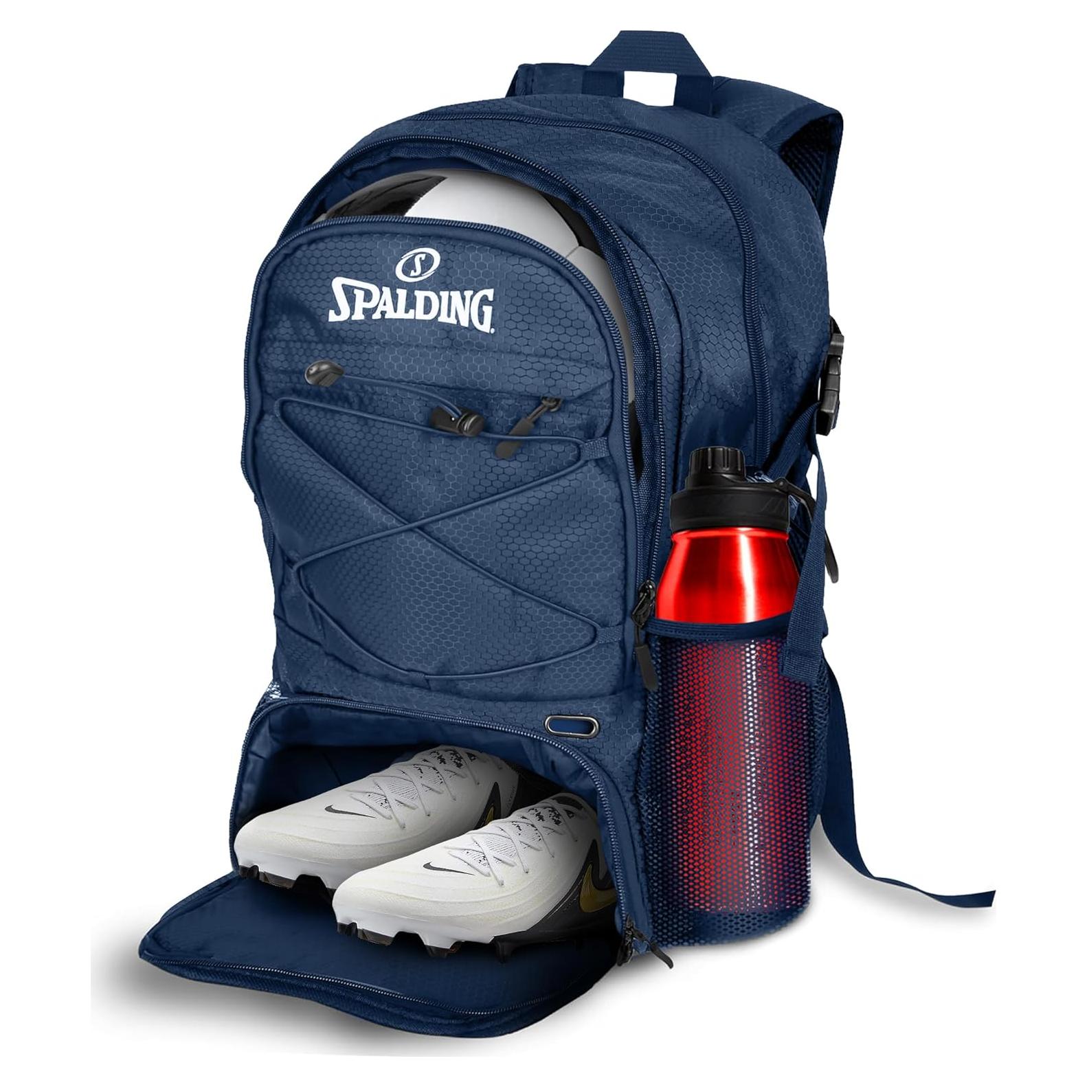 Mochila de Fútbol Spalding Azul 30L con Compartimento para Balón