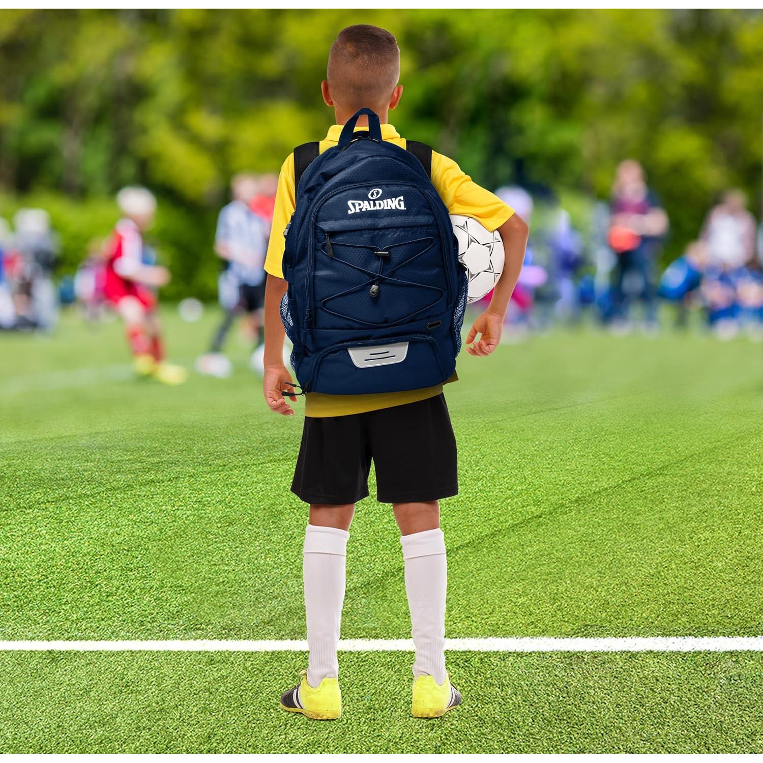 Mochila de Fútbol Spalding Azul 30L con Compartimento para Balón