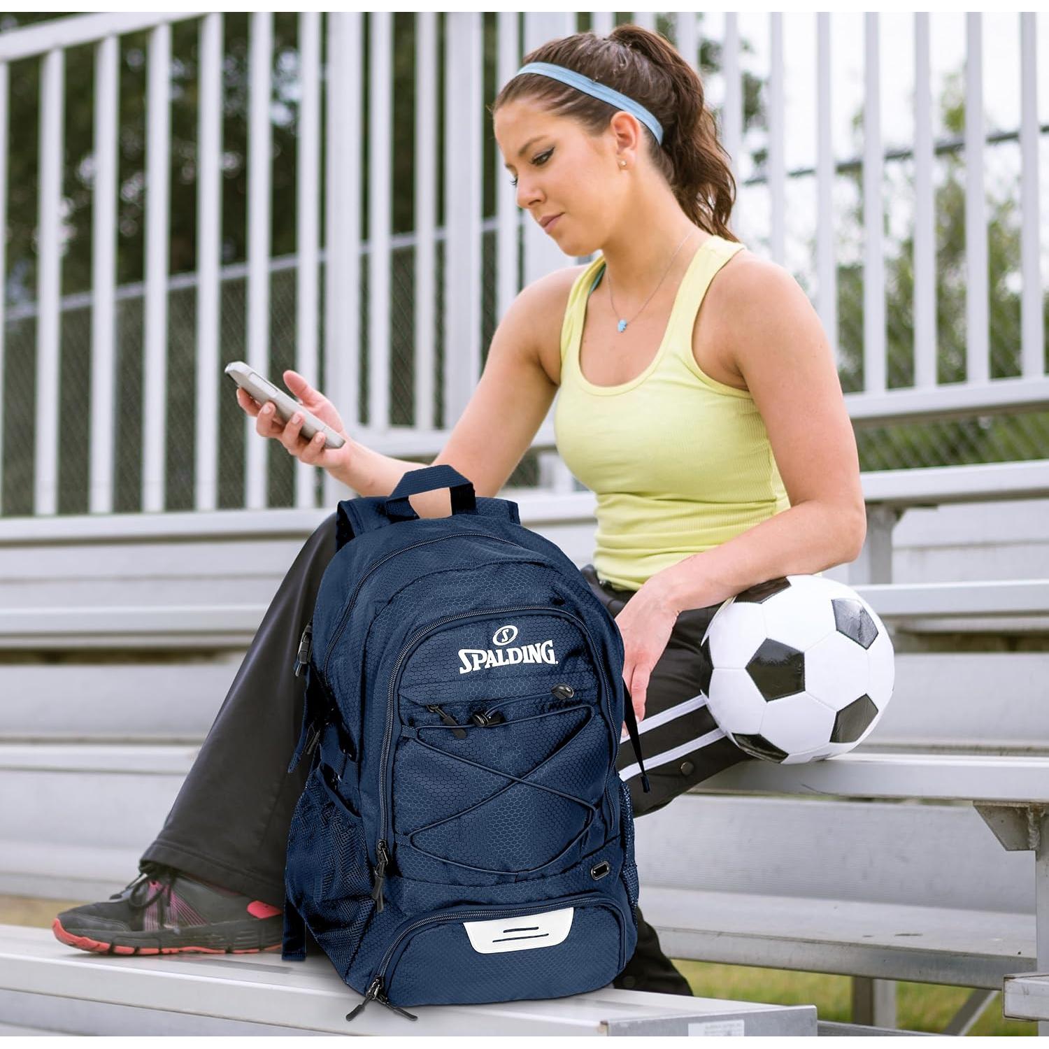Mochila de Fútbol Spalding Azul 30L con Compartimento para Balón