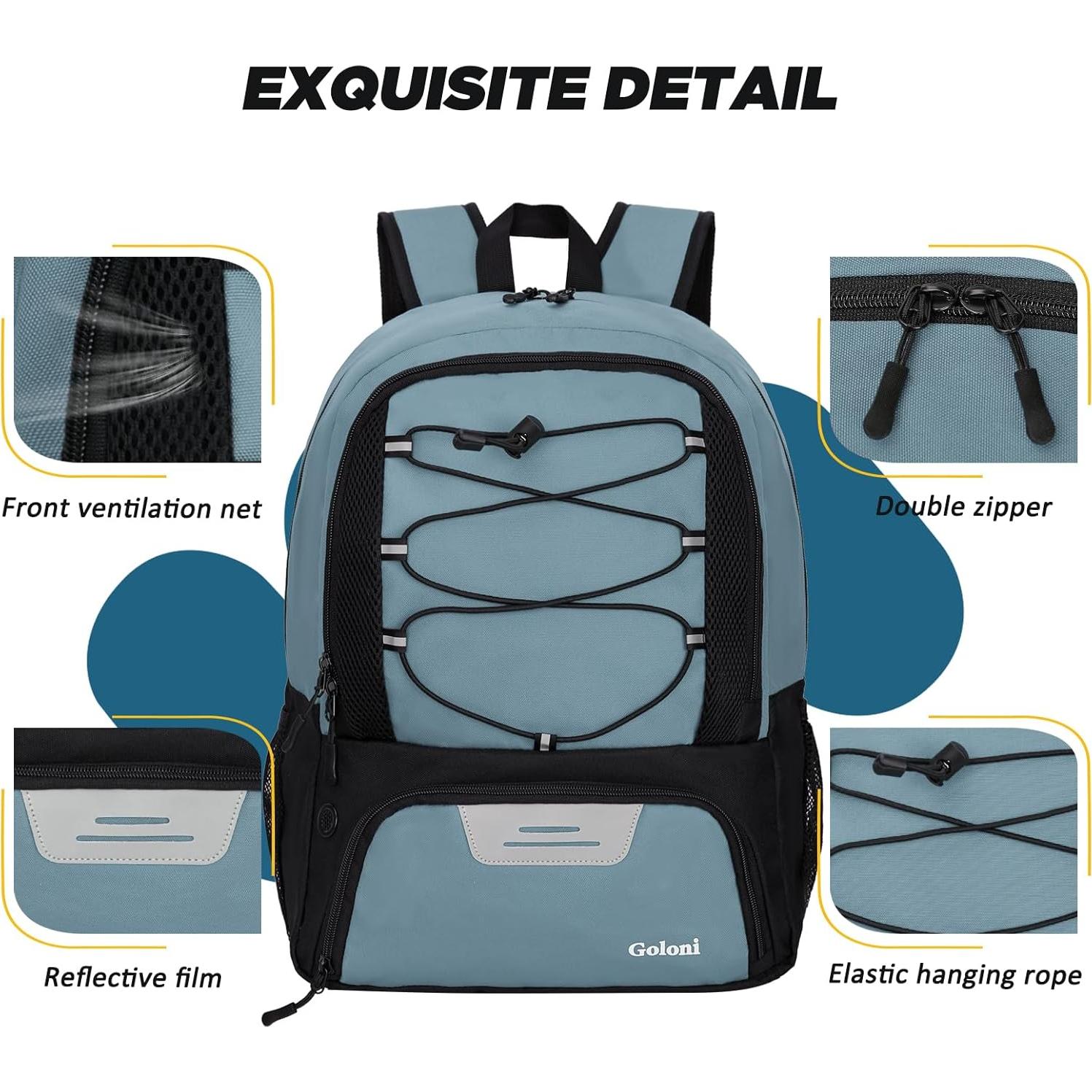 Mochila Deportiva Goloni para Fútbol y Baloncesto 30L Azul