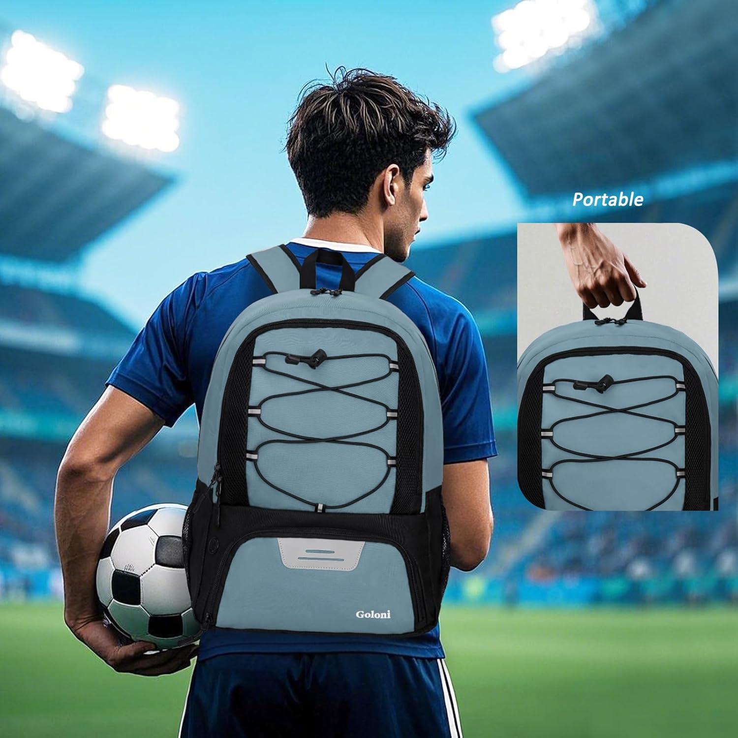 Mochila Deportiva Goloni para Fútbol y Baloncesto 30L Azul