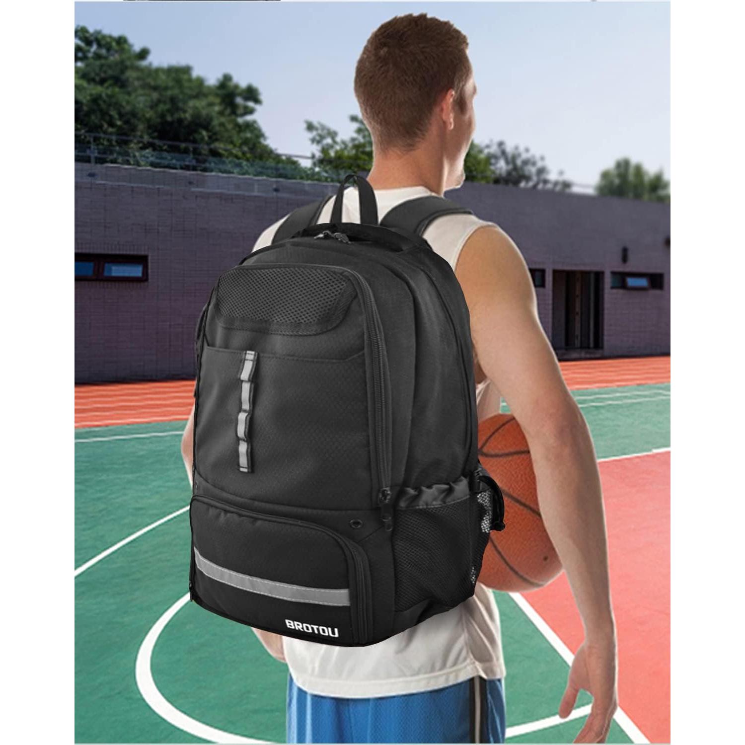 Mochila de Baloncesto BROTOU 35L con Compartimento para Zapatos