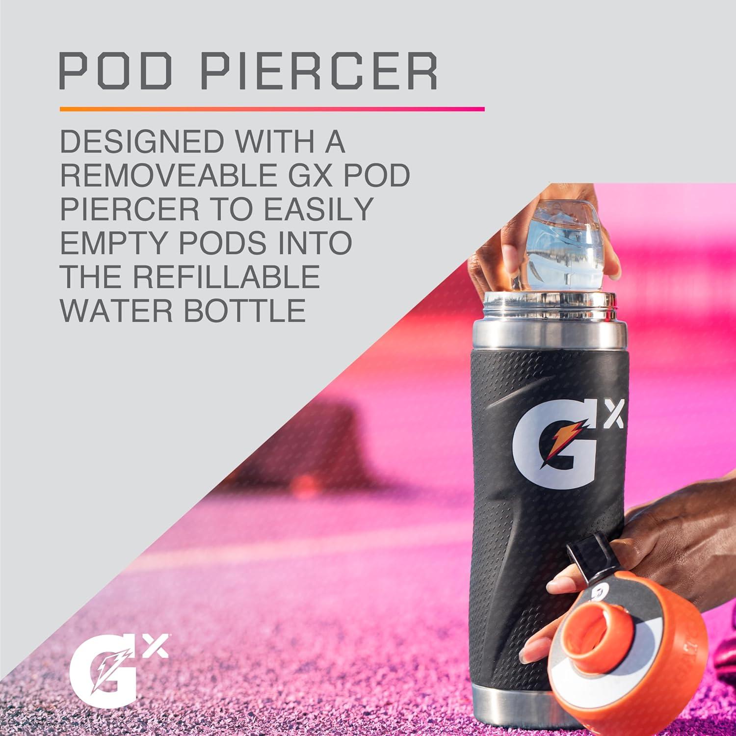 Botella de Acero Inoxidable Gatorade Gx Negra 946ml Doble Pared