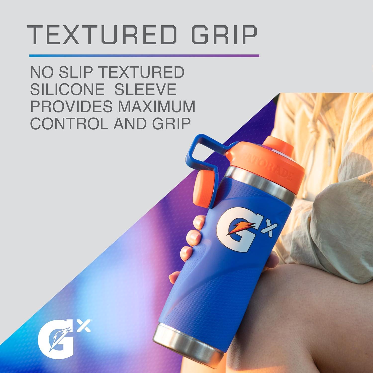 Botella de Acero Inoxidable Gatorade Gx Negra 946ml Doble Pared