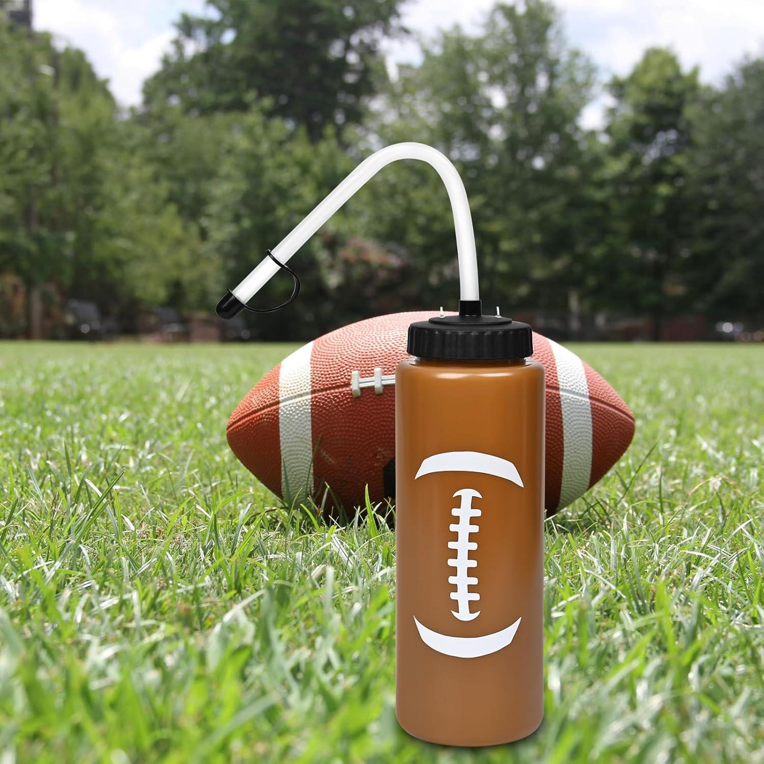 Botella de Agua de Fútbol RhythmFit 1L con Pajilla y Stickers