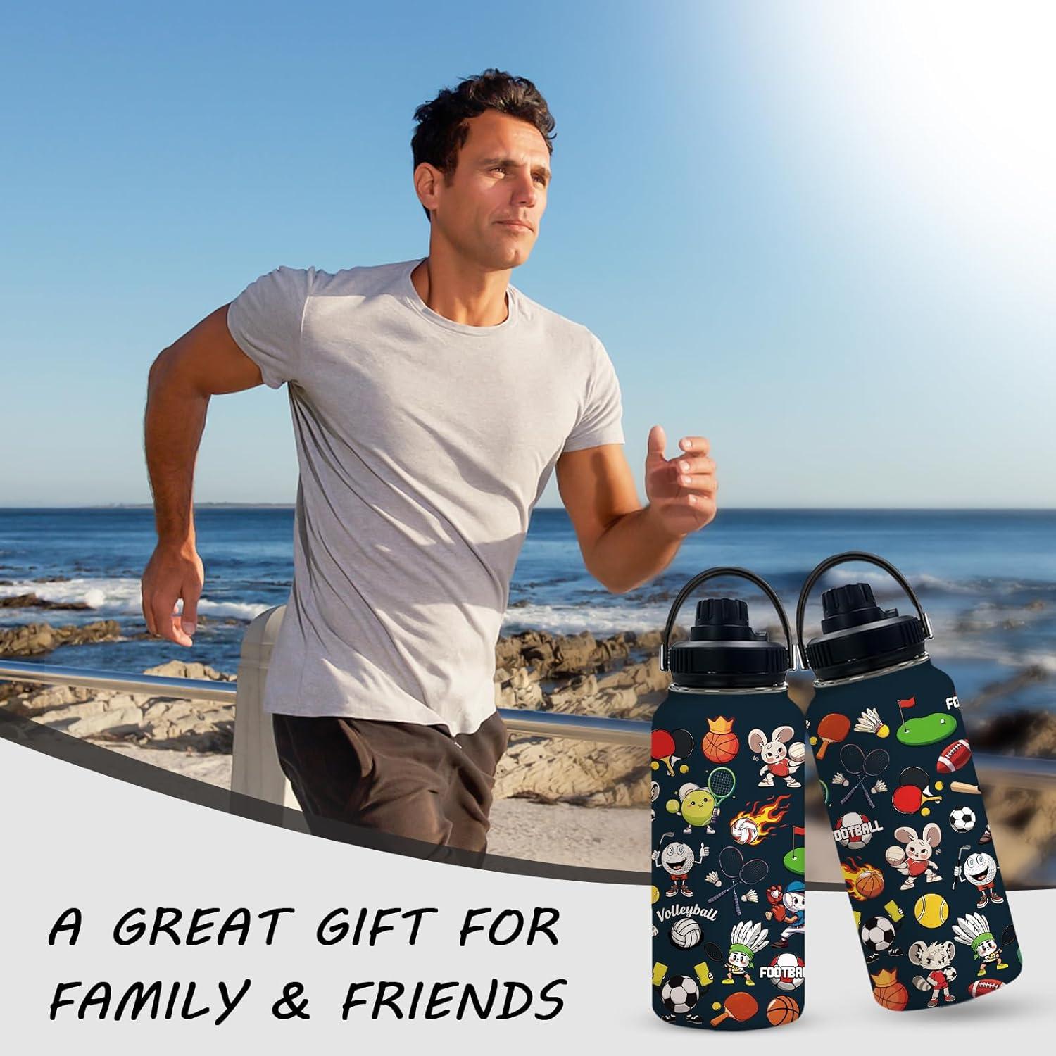 Botella de Agua Deportiva Uibunoo 32oz Acero Inoxidable