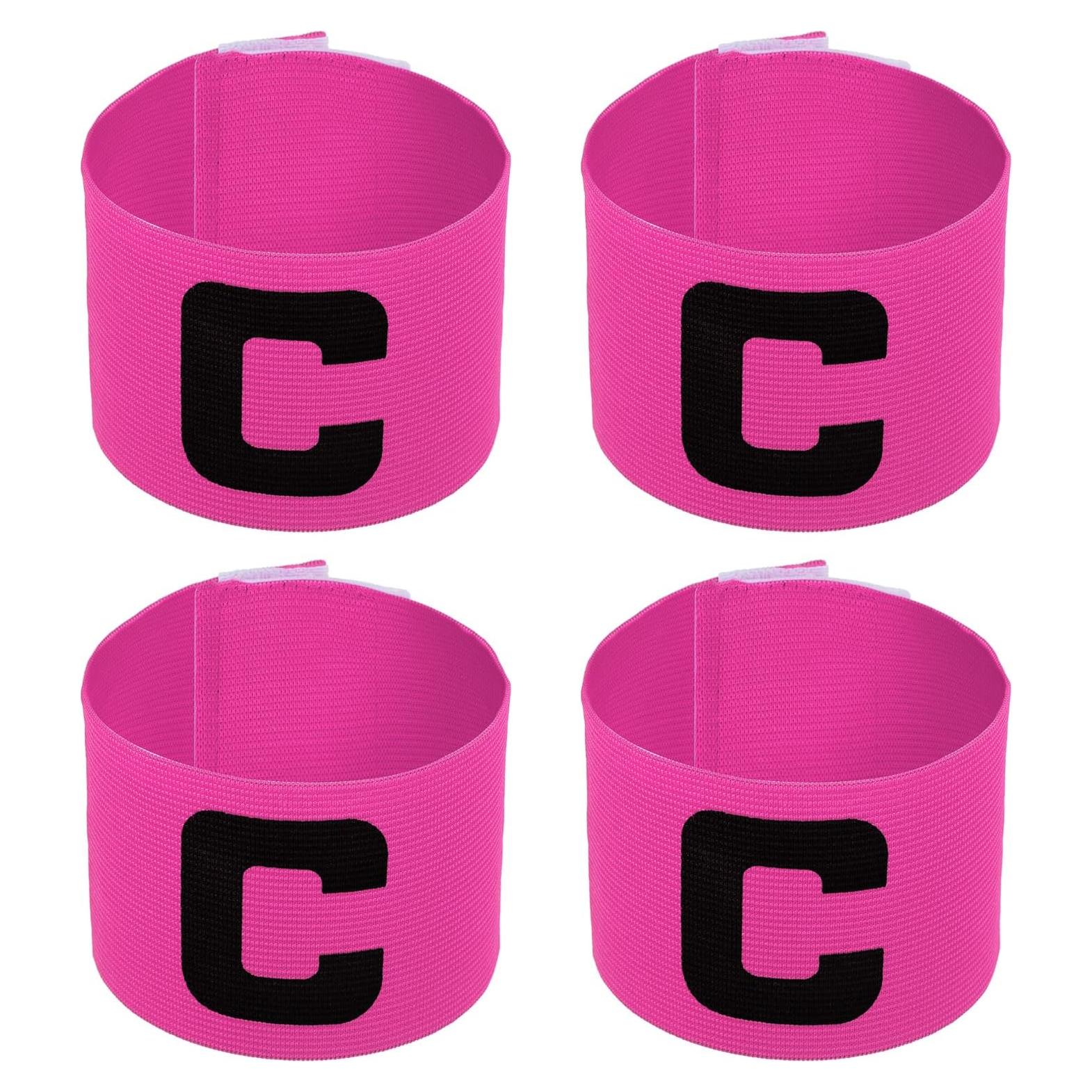 Brazalete de Capitán de Fútbol PATIKIL 4 Pcs Nylon Ajustable