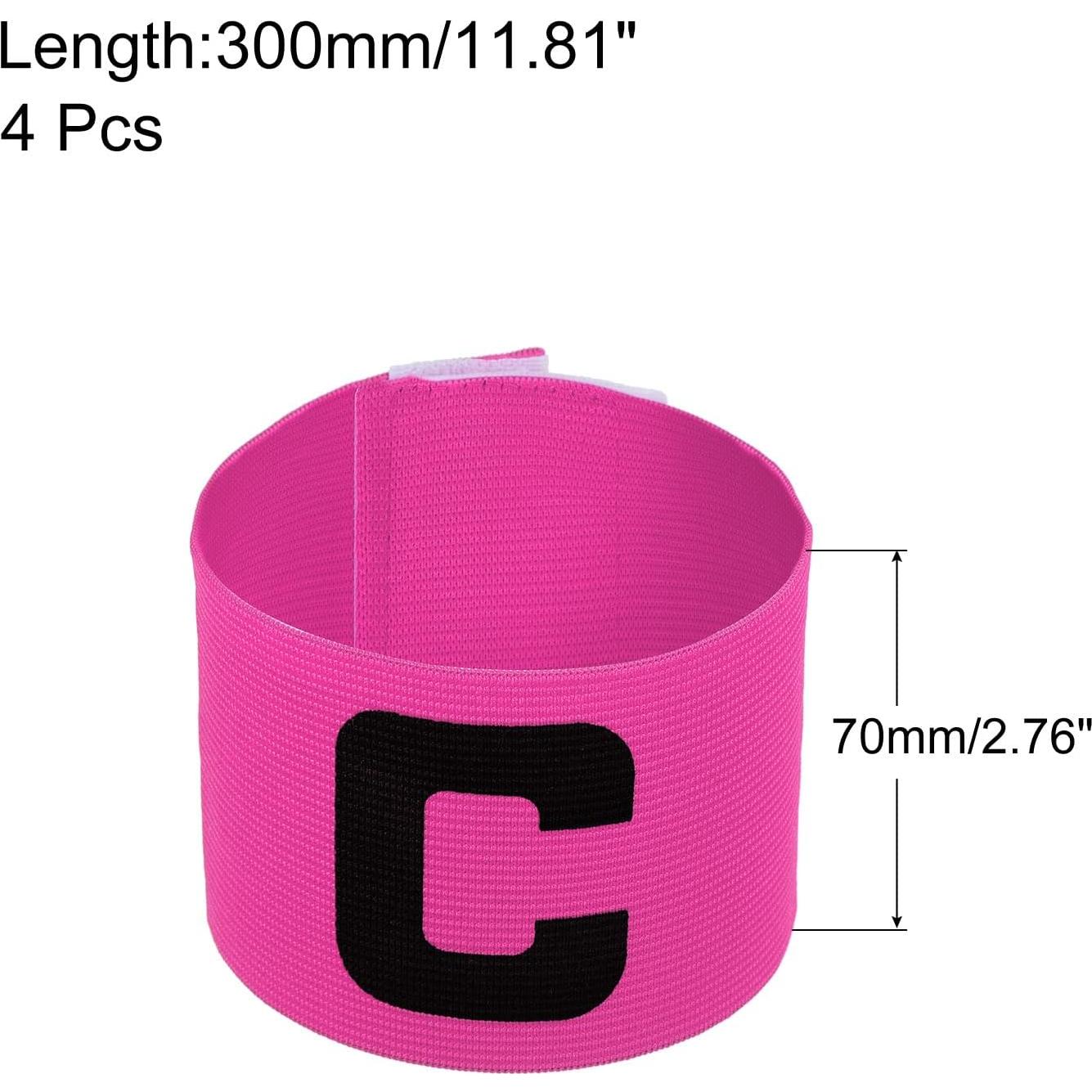 Brazalete de Capitán de Fútbol PATIKIL 4 Pcs Nylon Ajustable