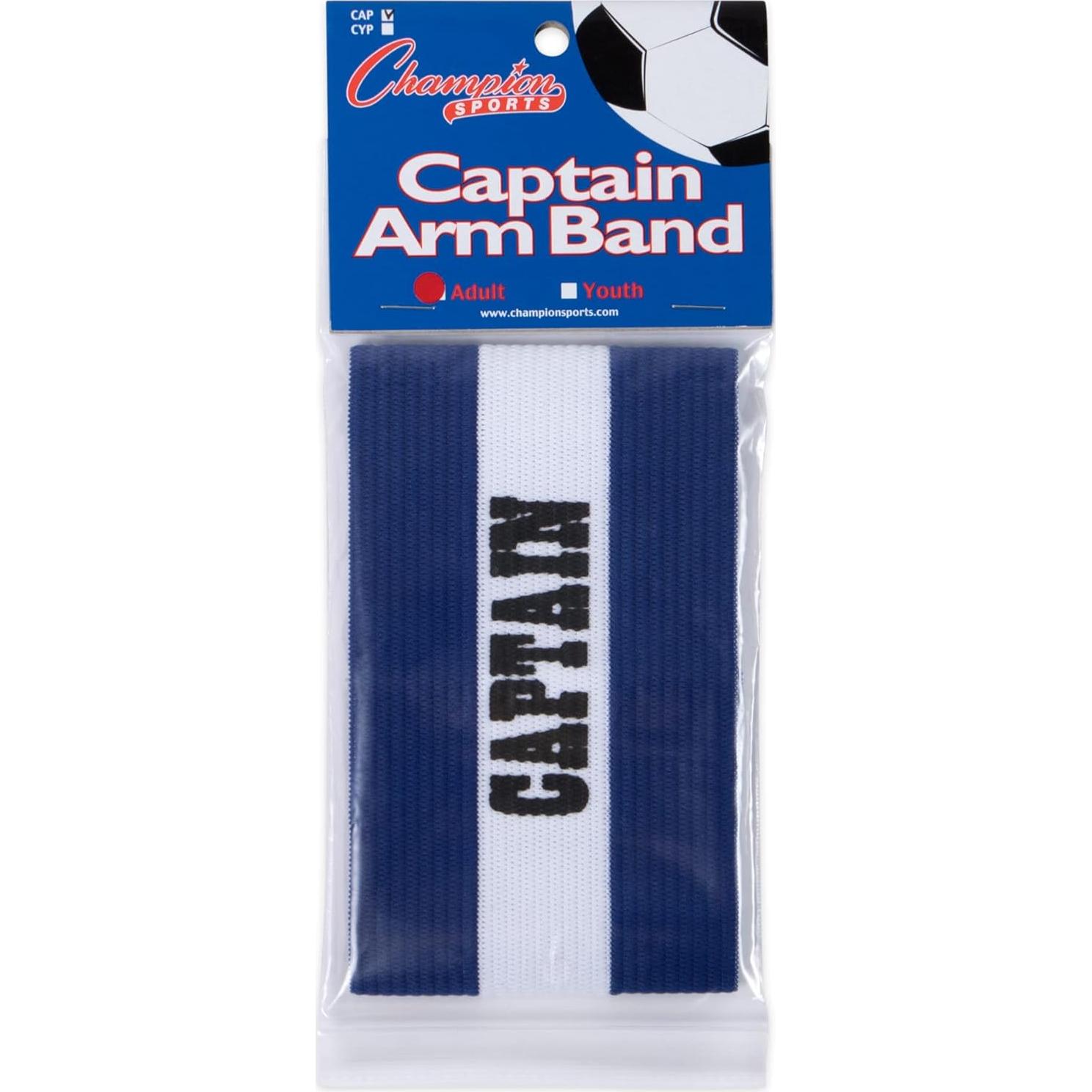 Brazalete de Capitán de Fútbol Champion Sports Adulto Azul