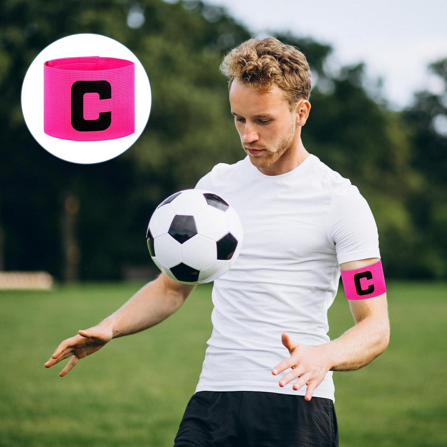 4 Brazaletes de Capitán Rosa SynHHergyx para Fútbol y Baloncesto