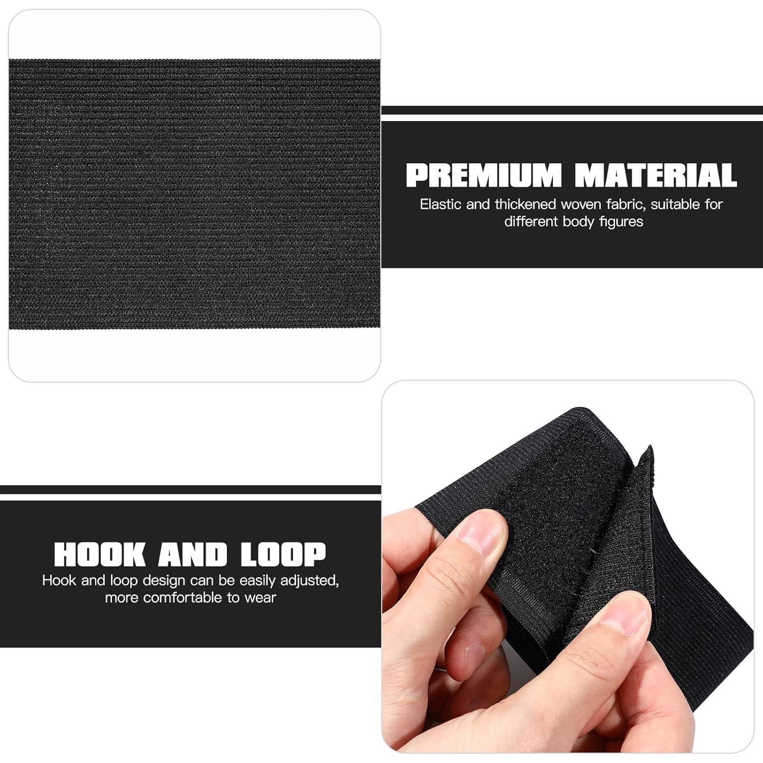 Banda de Capitán de Fútbol LIOOBO Ajustable Negra 7 cm