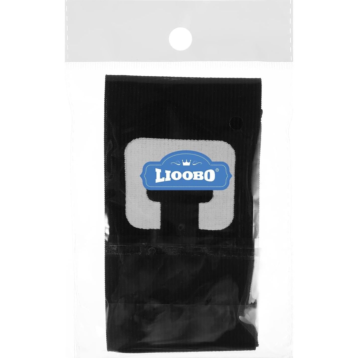 Banda de Capitán de Fútbol LIOOBO Ajustable Negra 7 cm