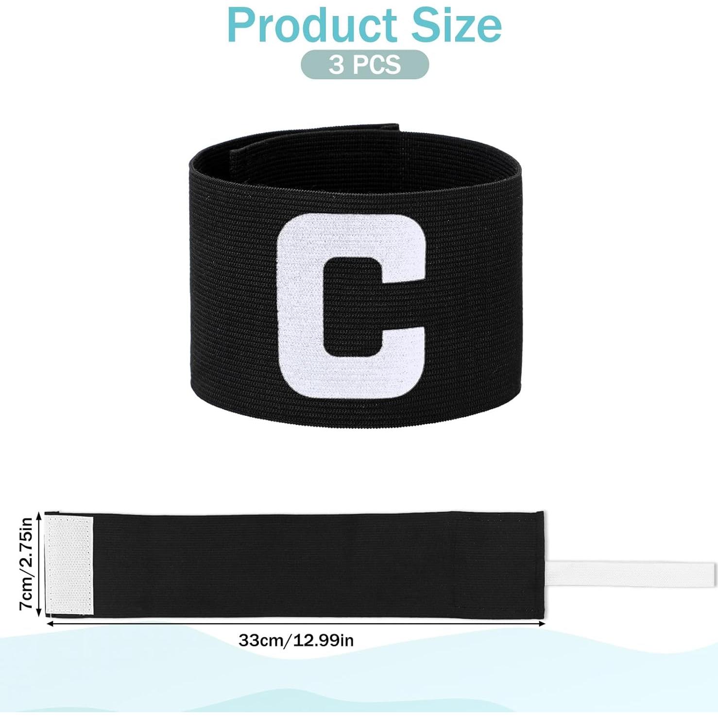 3 Brazaletes de Capitán Ajustables Styquenzer para Fútbol