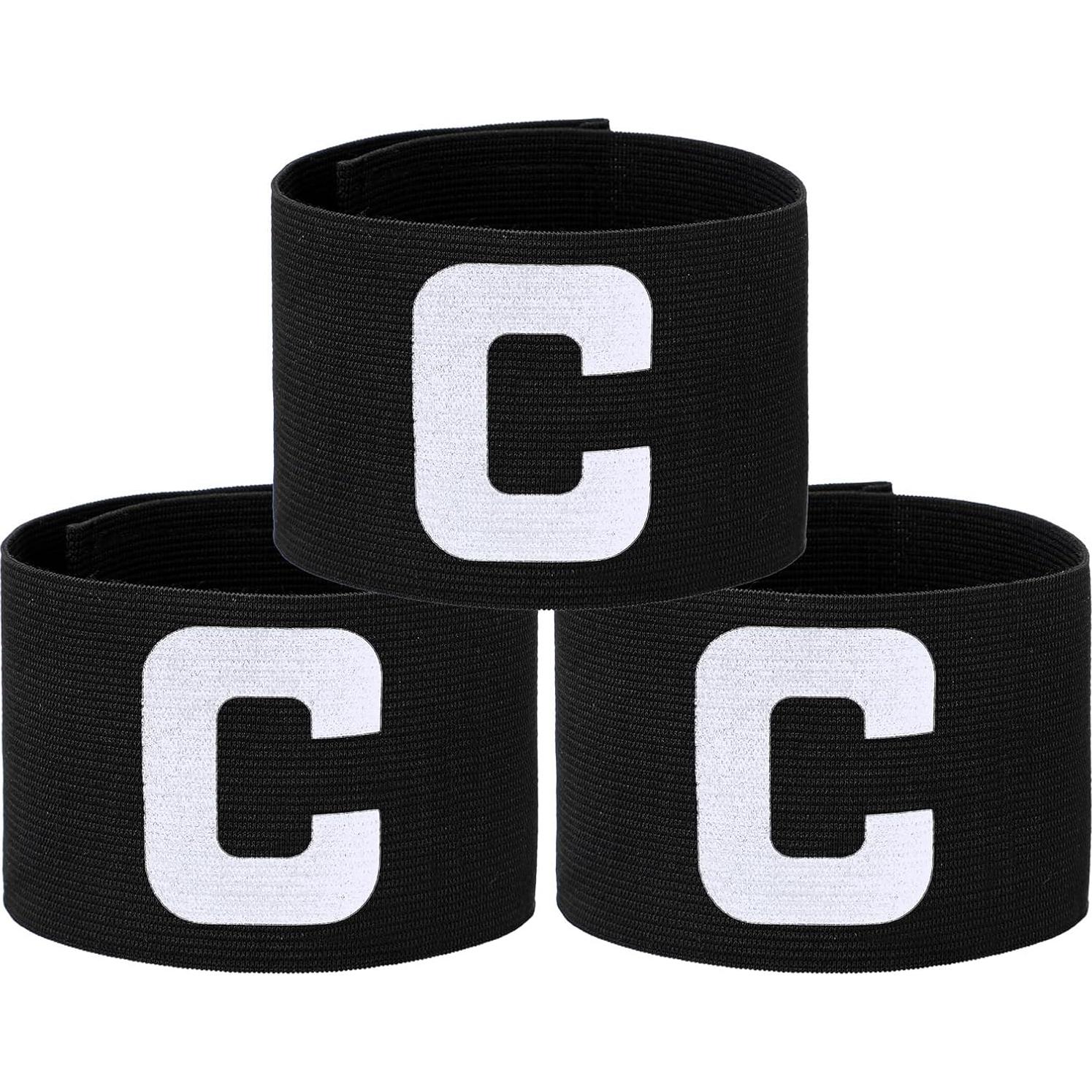 3 Brazaletes de Capitán Ajustables Styquenzer para Fútbol