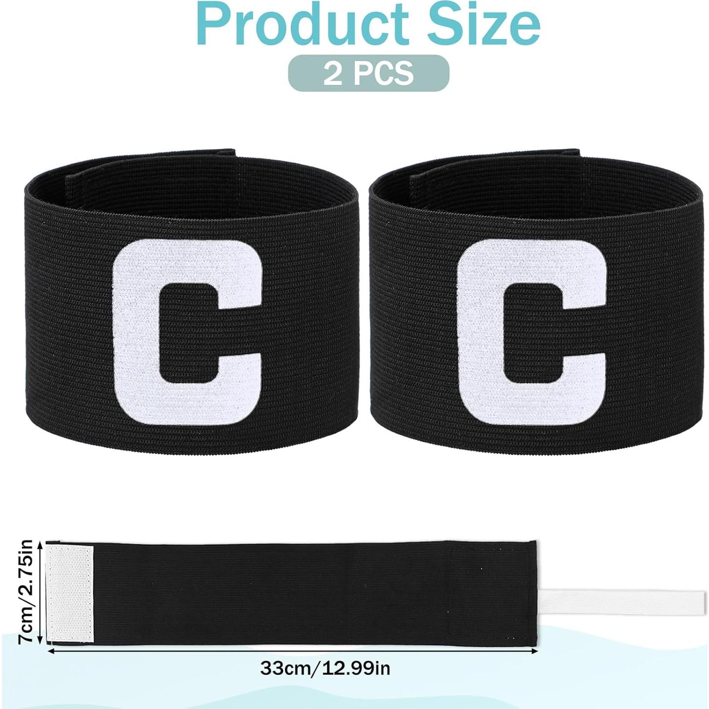 Brazaletes de Capitán Ajustables Styquenzer 2 Pcs Negro 7x33 cm