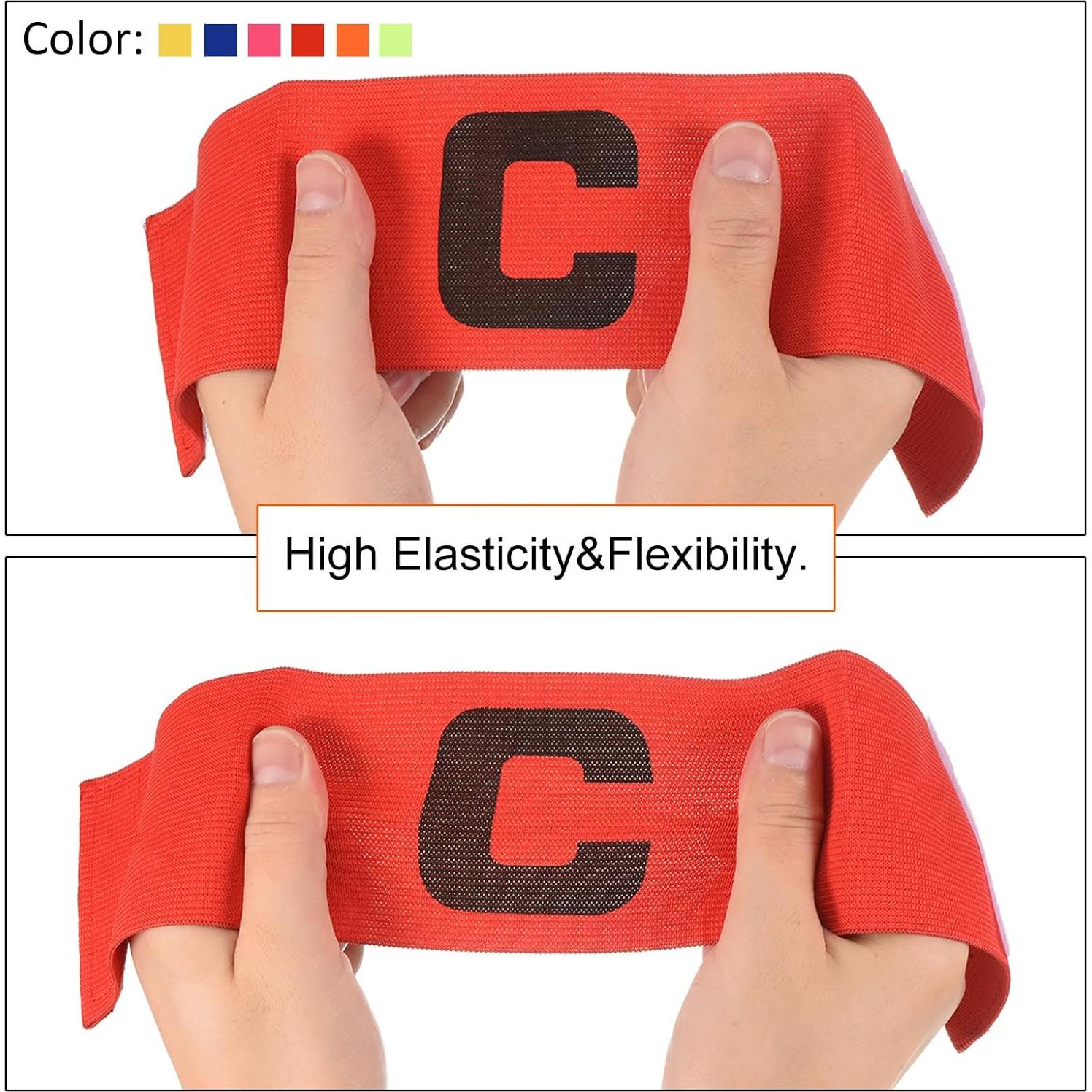 Brazalete de Capitán de Fútbol PATIKIL 6 Pcs Ajustable Nylon