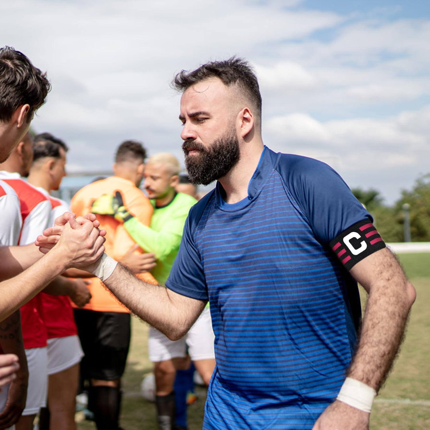 Banda de Capitán Ynaize 2 Pcs Ajustable Nylon Fútbol Baloncesto