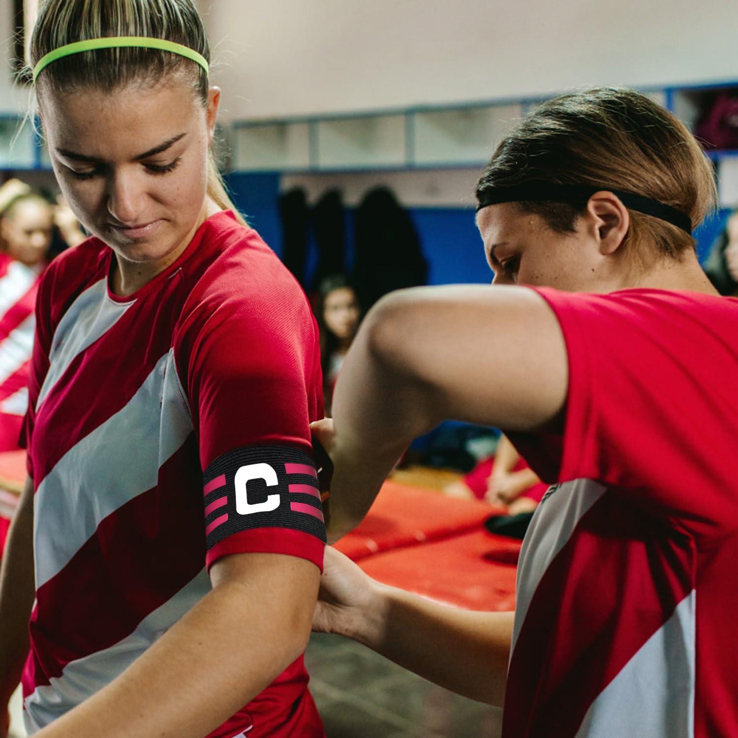 Banda de Capitán Ynaize 2 Pcs Ajustable Nylon Fútbol Baloncesto