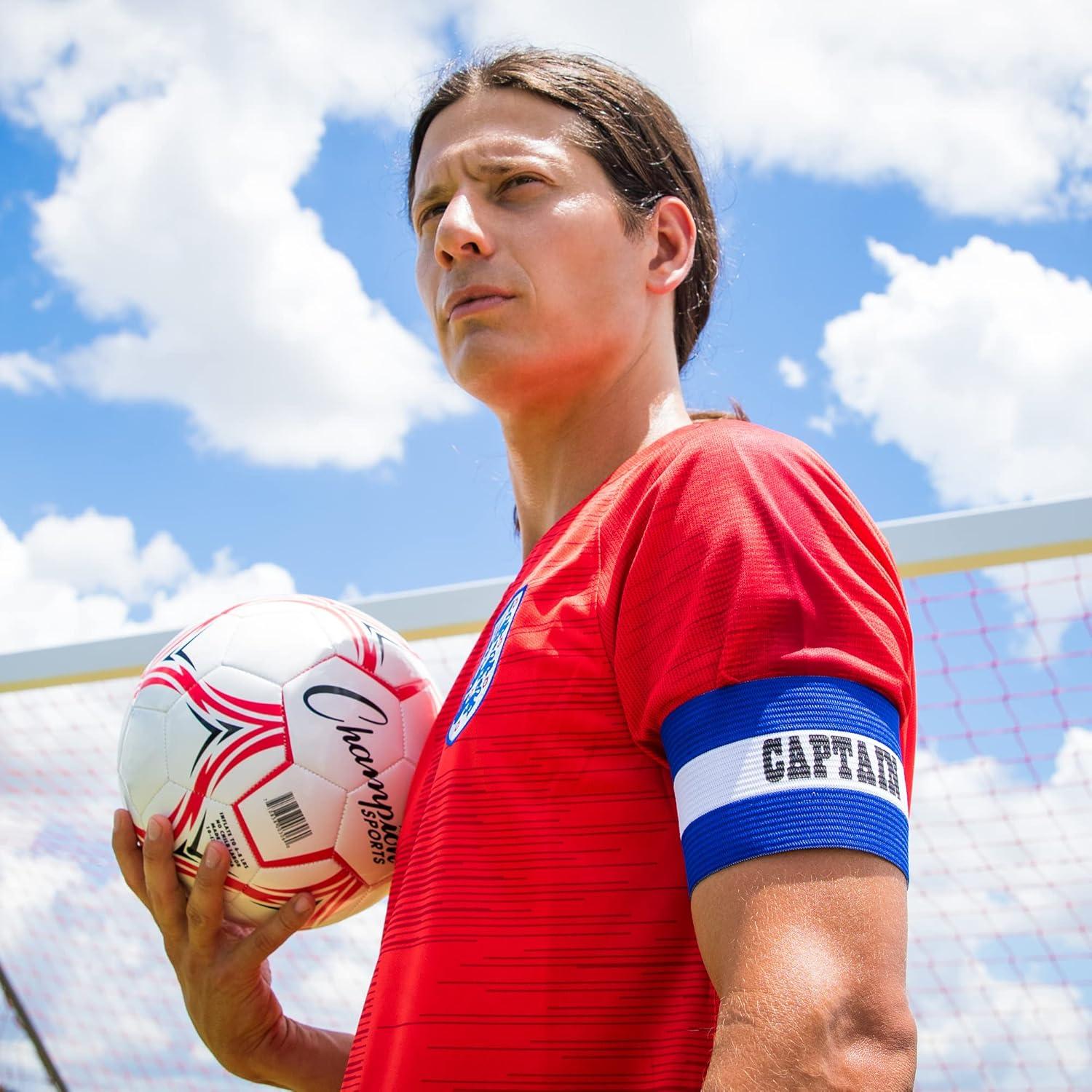 Brazalete de Capitán Adulto Champion Sports - Rojo Nylon