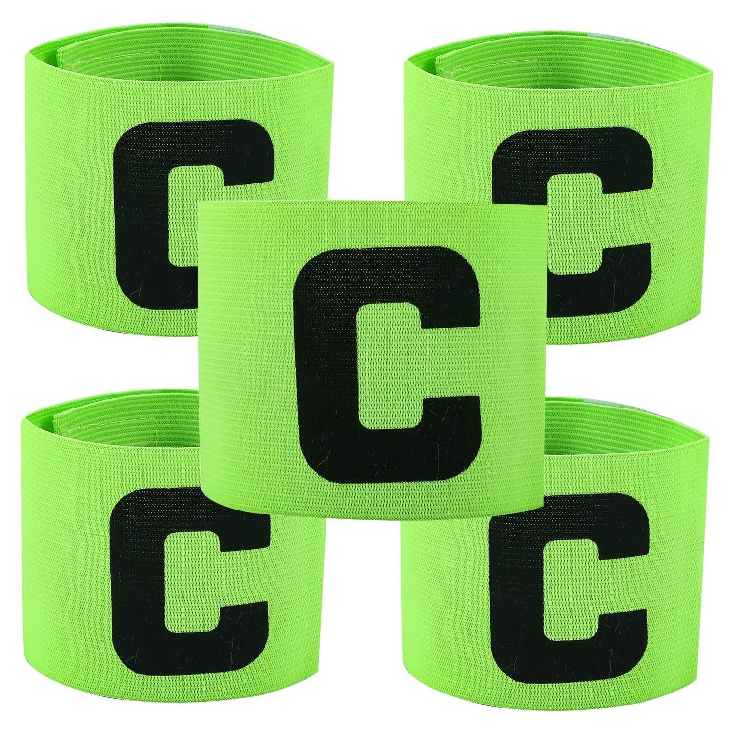 Banda de Capitán de Fútbol Ajustable Genérico Verde 32.8x6.9cm