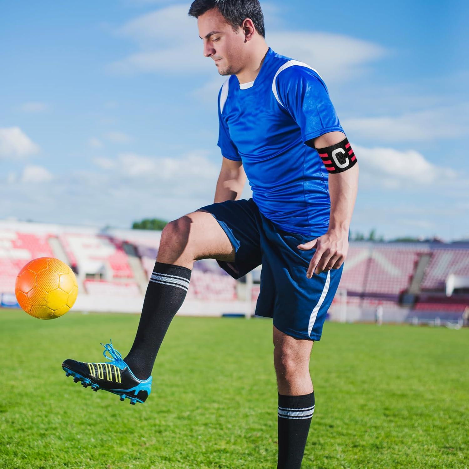 6 Brazaletes de Capitán GEEHUA Ajustables 31x6.5cm Rojo Negro