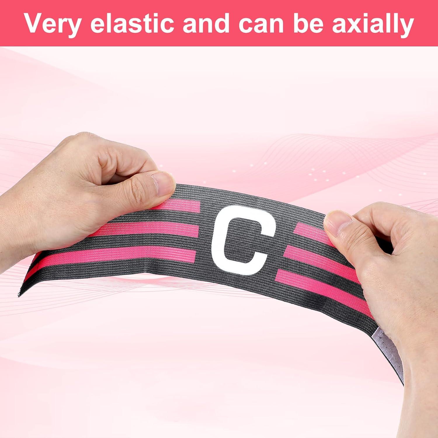 6 Brazaletes de Capitán GEEHUA Ajustables 31x6.5cm Rojo Negro