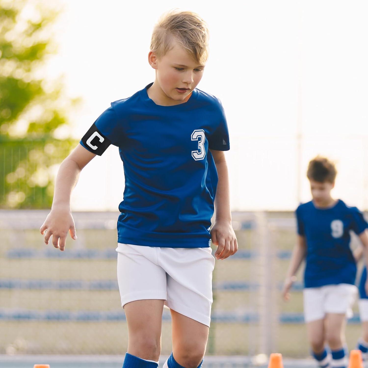 Cintas de Capitán de Fútbol PKRFCJ - 3 Piezas Ajustables Negras