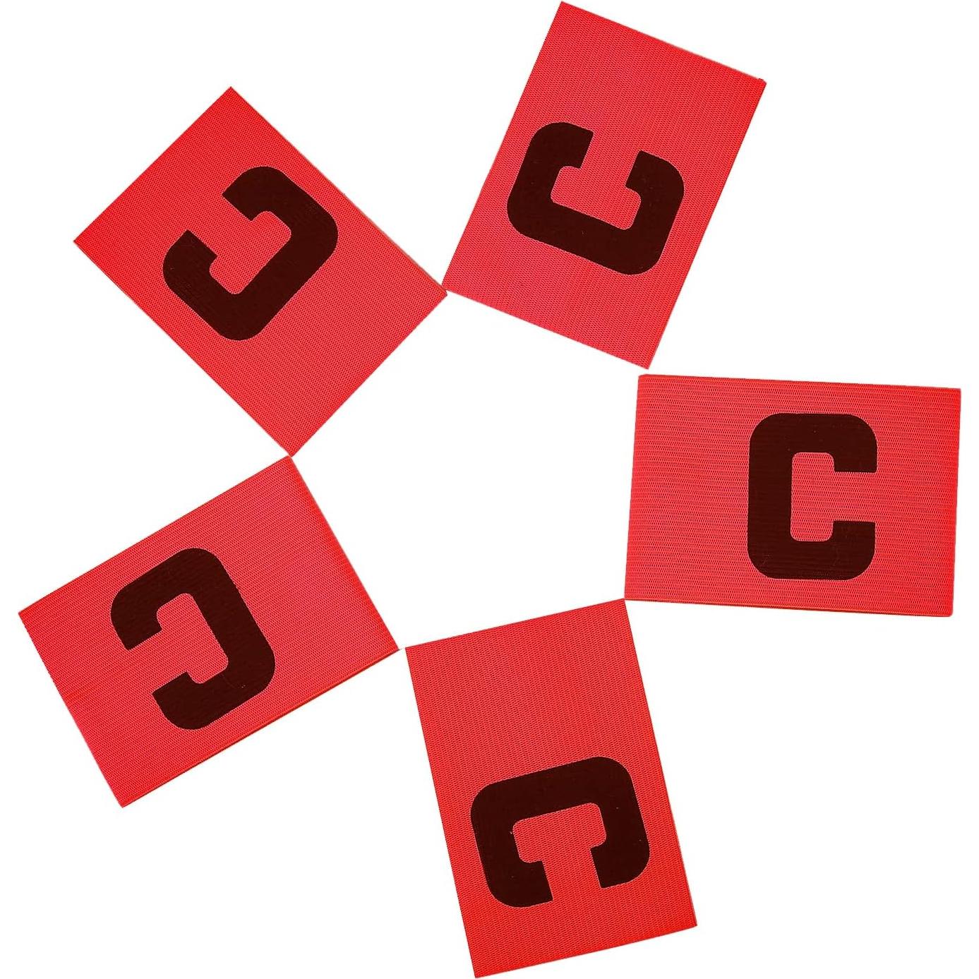 Banda Elástica de Capitán de Fútbol Genérico Rojo Ajustable 32.8x6.9cm