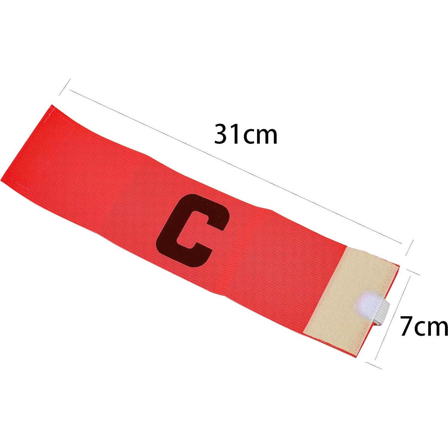 Banda Elástica de Capitán de Fútbol Genérico Rojo Ajustable 32.8x6.9cm