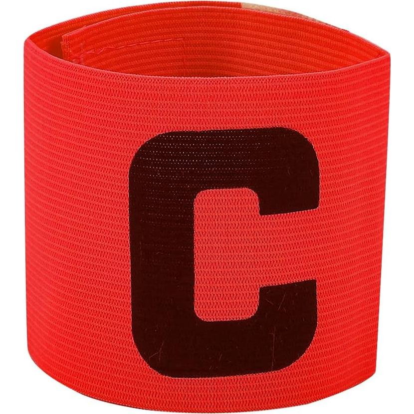 Banda Elástica de Capitán de Fútbol Genérico Rojo Ajustable 32.8x6.9cm