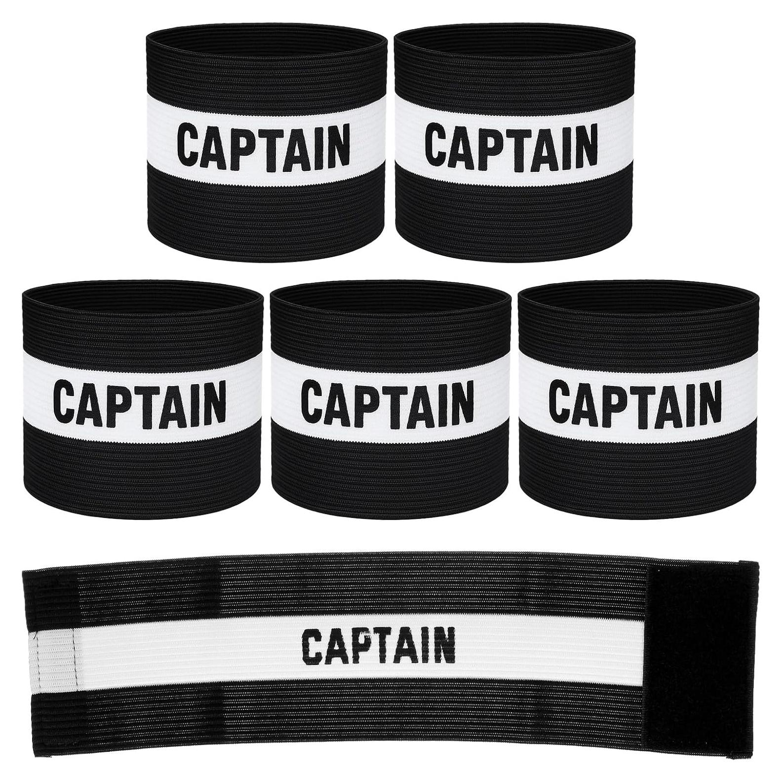6 Brazaletes de Capitán Ajustables HJZHII para Fútbol y Deportes