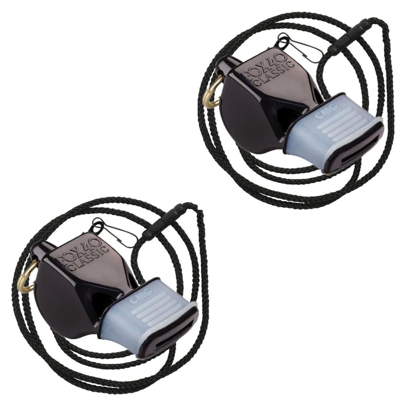 Silbato Fox 40 Classic Acolchado para Deportes y Seguridad - Paquete de 2