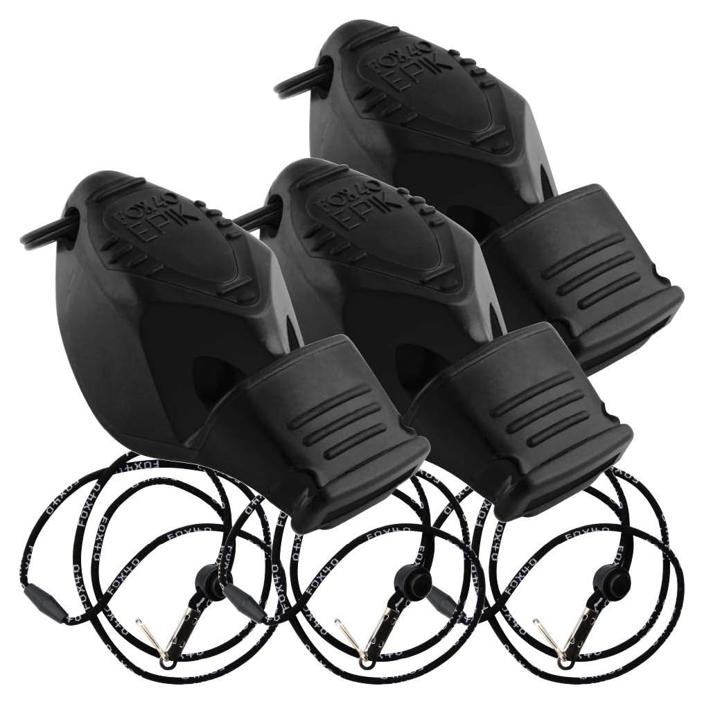 Silbatos Fox 40 EPIK CMG 3 Pack con Lanyard Desprendible