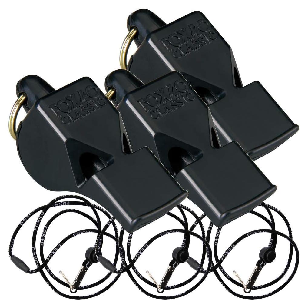 Silbatos Fox 40 Clásico con Lanyard - Paquete de 3