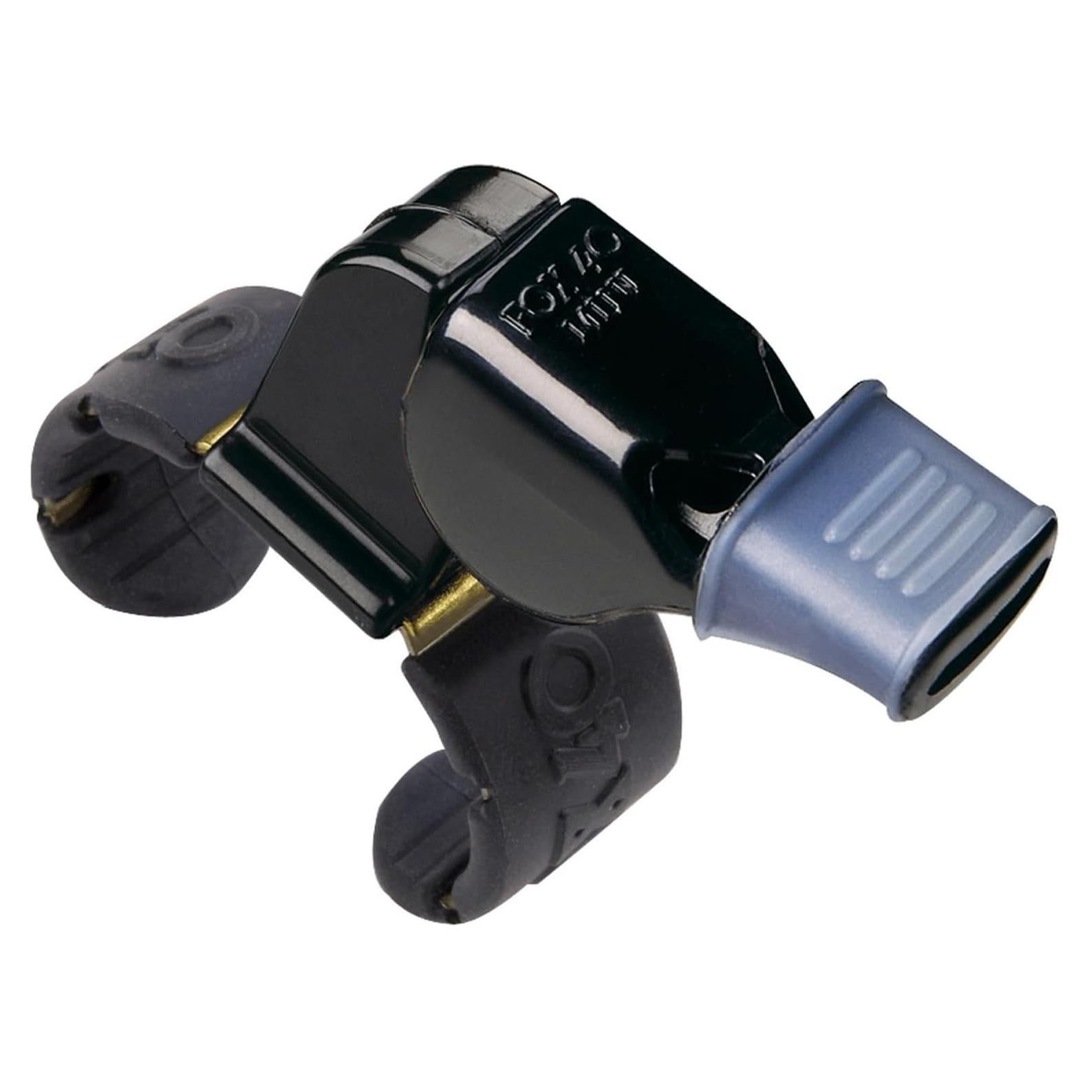 Silbato Mini Fox 40 CMG con Agarre para Dedo - Negro